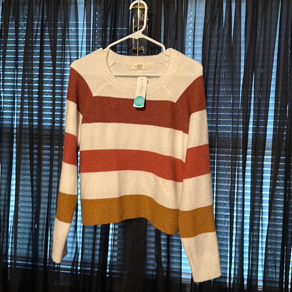 Womens cropped sweater fall colors